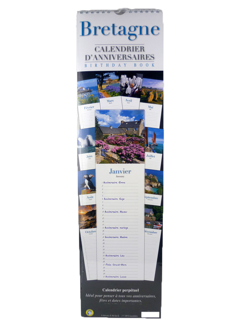 Calendrier Perpetuel Bretagne 13 5 X 50 Calendriers Bretagne Specialites