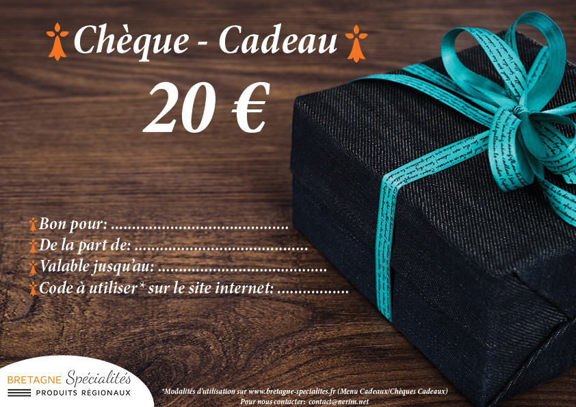 Chèque cadeaux 20€