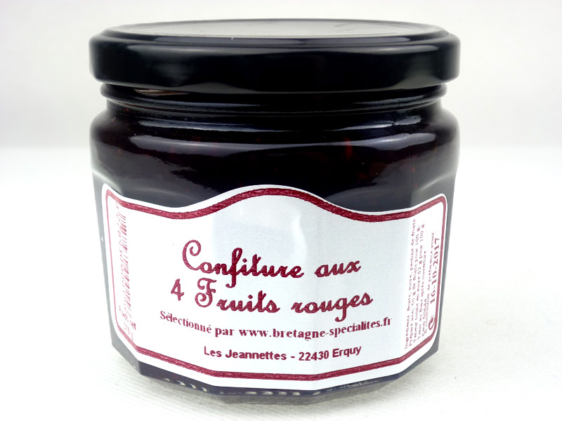 Confiture aux 4 fruits rouges