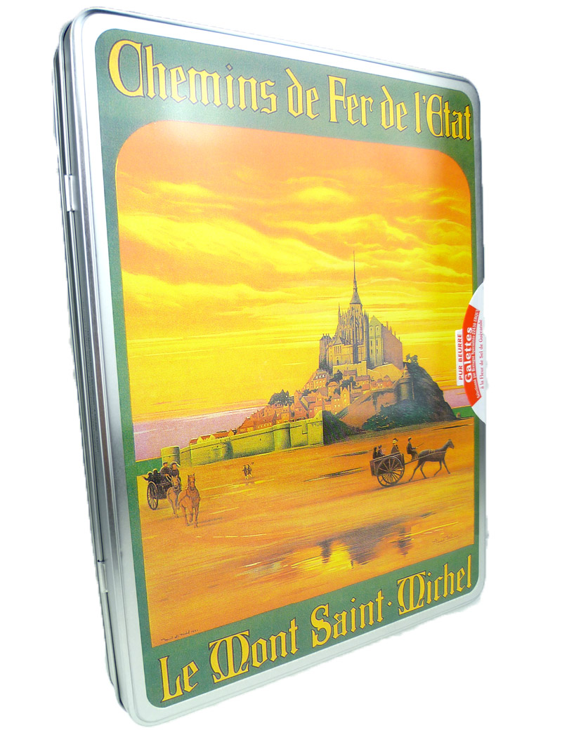 Boîte plate Mont Saint Michel en calèche
