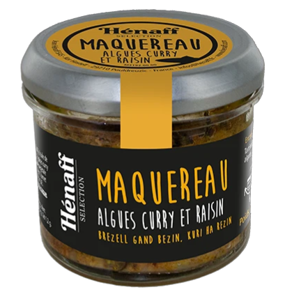 Rillettes de maquereau, algues, curry et raisins - Hénaff