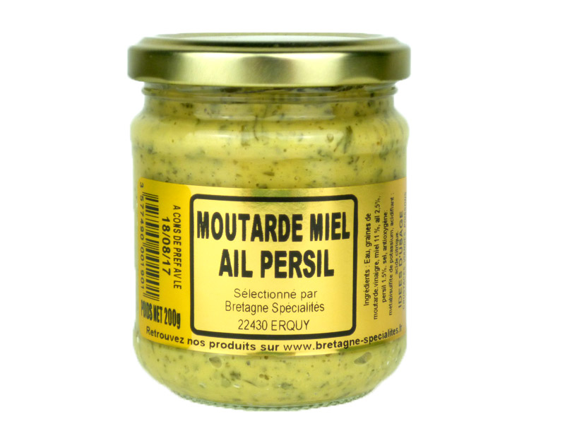 Moutarde au miel, ail et persil