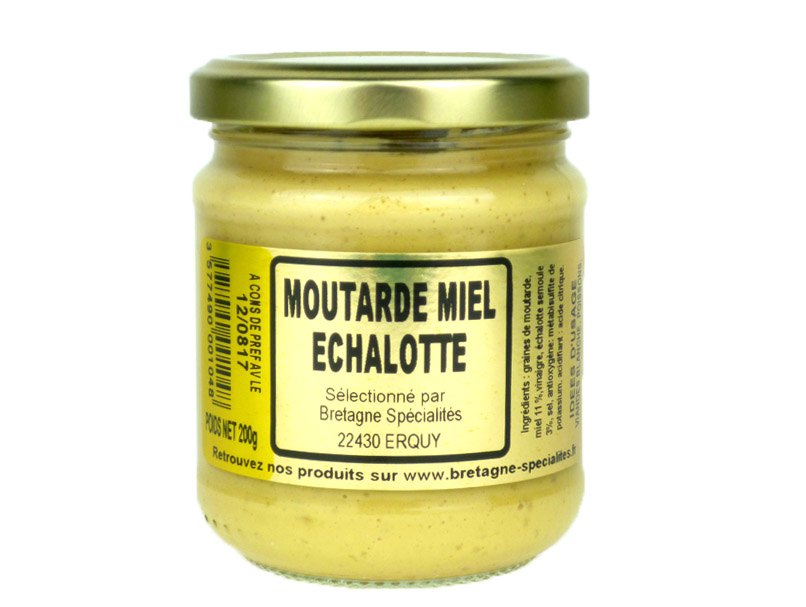 Moutarde au miel à l'échalote 200g Moutarde