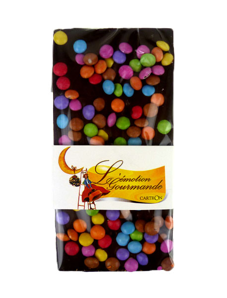 Tablette chocolat au lait fourré smarties