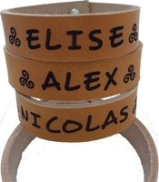 Bracelet en cuir avec prénom