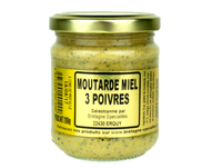 Moutarde au miel aux 3 poivres