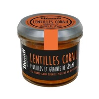 Lentilles corails - piquillos et graines de sésame - Hénaff