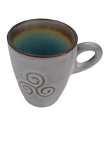 TASSE CAFE  TRISKELL GRIS/TURQUOISE
